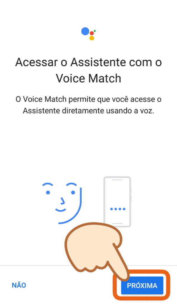 Início do Voice Match